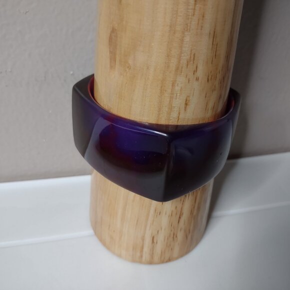 8.5 Inch Very Cool Vintage Purple And Pink Thick Bangle - Picture 4 of 10